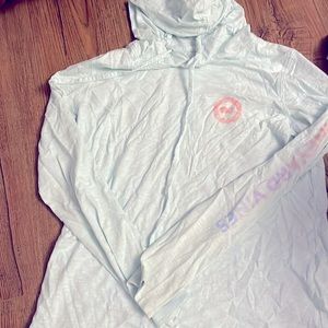 Hooded, longsleeve, tissue, T vineyard, vines, light mint shirt